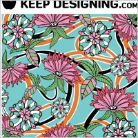 Summer Floral Wallpaper Vector- free