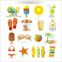 summer icon vector