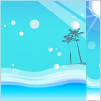 Summer Korean style background material layered psd-9