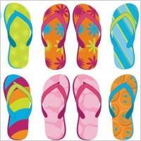 summer sandals 02 vector