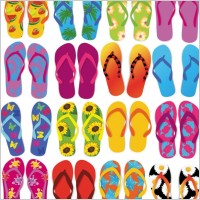 summer sandals 03 vector