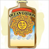 Sun Tan Lotion Bottle