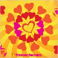 Sunny Heart Vector Graphics