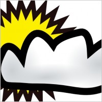 Sunny Partly Cloudy Weather clip art