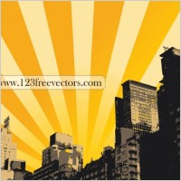 Sunrise Illustration Background Building