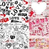 super cute valentine day background vector