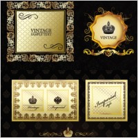 super gorgeous european classical pattern vector frame
