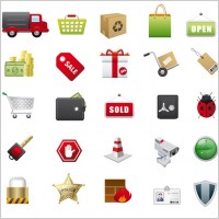 supermarket with icon vector