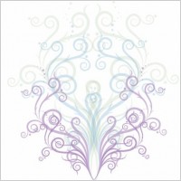 Swirl Floral Ornament Vector Graphic