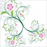 Swirl Floral Vector