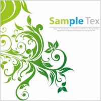 Swirl Floral Vector Background