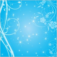 Swirly Blue Stars Free Vector
