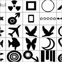 symbols and birds brush