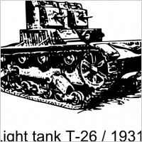 T-26 Light Tank 1931 clip art