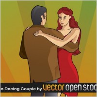 Tango couple dancing