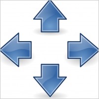 tango style arrows blue