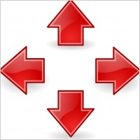 tango style arrows red