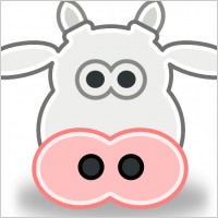 Tango Style Cow Head clip art