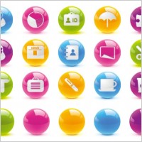 texture of the crystal ball button icon vector