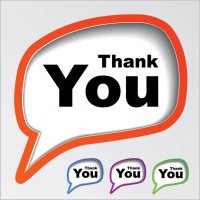 thank you dialog box vector