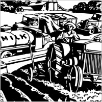 The Automobile Serves The Farm clip art