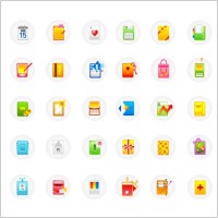 the second circular icon vector