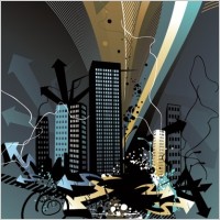 The Trend of City Building Vector Material