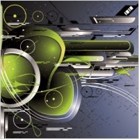 The Trend of Dynamic Science and Technology Theme Vector Graphic 1