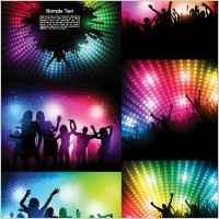 the trend of party figures silhouette vector