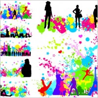 the trend of urban ink character sketch vector