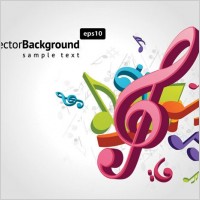 theme music notes vector 2