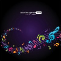 theme music notes vector 4