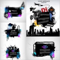 theme music silhouette vector the trend