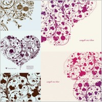 theme of heartshaped pattern vector composition