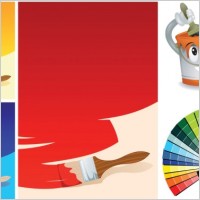 theme of vector cute paint