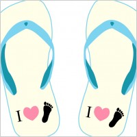 Thong light yellow and blue with 