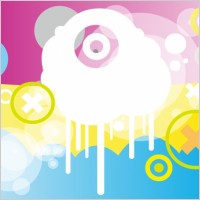 Three color Retro Background