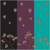 threecolor flowers vector background