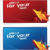 three-dimensional arrow card template vector