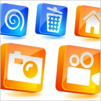 threedimensional icon vector