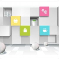 threedimensional space for creative business background vector 1