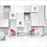 threedimensional space for creative business background vector 2