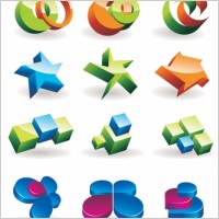 threedimensional vector graphics icon