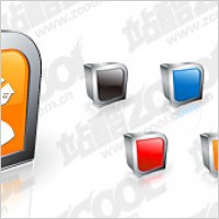 Three-dimensional vector icon material