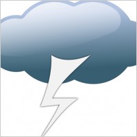 Thunderstorm Weather Symbols clip art