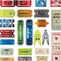 Tickets in Different Styles Vector Set