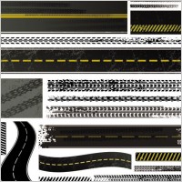 tire brake printed 03 vector