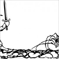 Tom Thumb And The Spider clip art