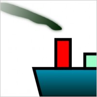 Tomk Ship With Smoke clip art