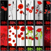topic discount tag vector flowers